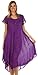 Sakkas 715D Michiko Stonewashed Caftan Dress / Cover Up - Purple - One Size
