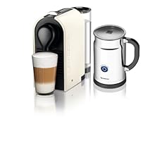                     						Nespresso U C50 Espresso Maker with Aeroccino Milk Frother, Pure Cream