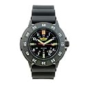 Men's UZI Protector Swiss Tritium Black Dial Rubber Strap Swat Military Watch