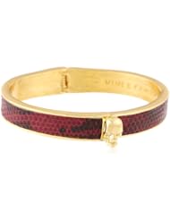 Vince Camuto Tour of Duty Items Wine Lizard Skull Bracelet, 8"