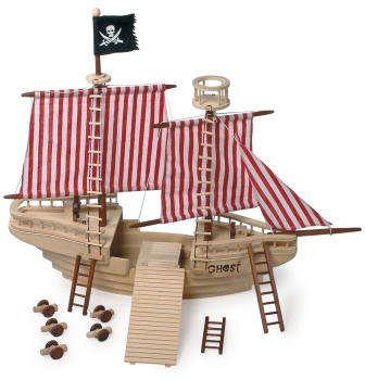 Childrens Toyshop  Toys : Wooden Pirate Ship