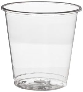 Dixie CC5 Plastic Cup, 5 oz Capacity, Clear (20 Packs of 50)