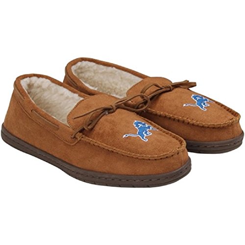 FOCO Men's NFL Football Team Logo Moccasin Slippers