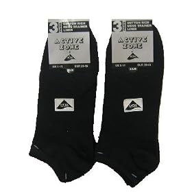 Mens plain trainer liner socks (Pack of 6)
