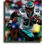 Completely Handpainted American Football Sport Painting, Custom Order FL4018, Oil on Canvas, with Option to Paint Jerry, Brett & Co. from Any Other Favorite Photograph or Picture, Unframed, Size 24" x 36" inch