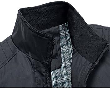 Xfashion Men's 2015 New Stand Collar Jacket Zip Up Fitting Coat Medium Black