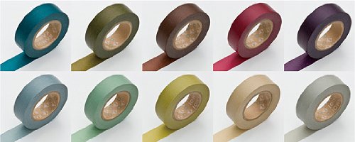 マスキングテープ　ｍｔ　MT10P001　渋い色　10色セット