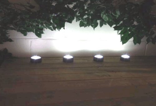Smart Solar Power White Deck Lights 4pk