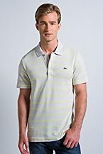 Short Sleeve Fluorescent Stripe Pique Polo