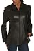 Liz Claiborne Women's Basic Leather Scuba Zip Front Jacket