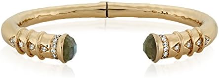 Keke Cuff Gold Labradorite White CZ