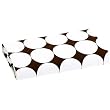 Bacati Reverse Dots Percale Crib Fitted Sheet - White/Chocolate