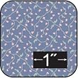 French Springtime Blueberry Cotton Fabric-for Dollhouse Miniatures