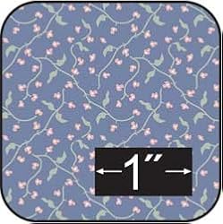 French Springtime Blueberry Cotton Fabric-for Dollhouse Miniatures