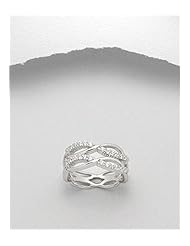 CZ Ring In 92.5 Sterling Silver