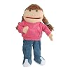 Small Girl Puppet Buddie with Brown Hair (Light Skin Tone)