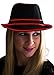 NEON NIGHTLIFE Light Up Fedora, Large, Red
