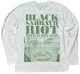 1980年のMilwaukeeでのブラック・サバス！ METAL メタル番長オジー・オズボーン率いる伝説のバンドBlack Sabbath グリーンバージョン ロングスリーブ Tシャツ Green Sabbath