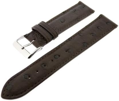 Echt Strauss Leather Watch Strap [20mm, Dark Brown]