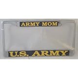 Army Mom US Army License Plate Frame (Chrome Metal) by Mitchell Proffitt