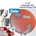 P173 Fuba Sat Spiegel DAA 780 78cm  Rot inkl. Diavolo Single LNB