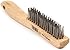 Forney 70520 Wire Scratch Brush, Stainless Steel with Wood Shoe Handle, 10-1/4-Inch-by-.013-Inch