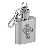 Review Sterling & Classic  / Celtic Cross 1oz Keyring Stainless Steel Hip Flask