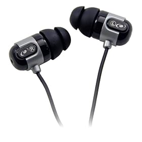 Click here to buy Fidelity Noise Reducing Earphones with Titanium Drivers for Portable Media Devices - Black by Aiptek.