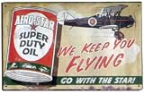 Aero Star Oil Keep You Flying Metal Sign