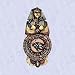 King tut statue clock egyptian winged scarab sculpture