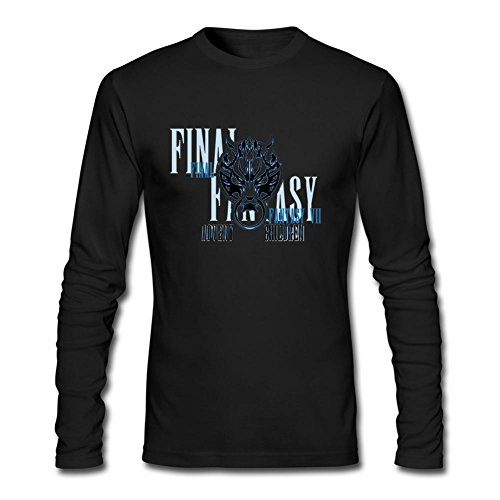 JuDian Final Fantasy VII Advent Children Wolf Logo Long Sleeve T Shirt For Men L