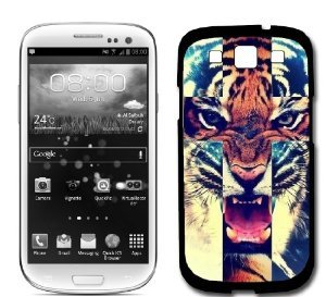 EVERMARKET() Tiger Roar Cross Hipster Quote Samsung Galaxy S3 SIII i9300 Case Fits Samsung Galaxy S3 SIII i9300