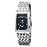 Swiss Military Hanowa Men's Globe Trotter 316L Stainless Steel Black Dial Watch #06-5019-04-007