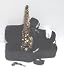 Crystalcello CWD419BK E Flat Black Lacquer Plated Alto Saxophone and Accessories