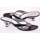 EyeCatchShoes - Women's Evita Diamante Toepost Sandals