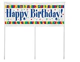 Creative Converting Happy Birthday Yard Banner, 48 Inch
