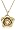 14k Yellow Gold Diamond Flower Pendant (.05 cttw, J Color, I2 Clarity), 16