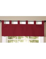 Furniture: Thermalogic Weathermate Insulated Solid Color Tab Top Valance, White, 40 x 15" - Commonwealth Home Fashions