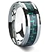 King Will Nature 8mm Tungsten Carbide Wedding Ring Inlaid with Real Wood & Colorful Fragments Engagement Band 10