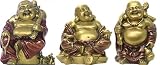 Happy Buddhas Seated, Set of 3 Small