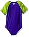 Speedo Girls' Short Sleeve Zip 1 Piece