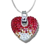DARLENE MICHELLE .925 SILVER GRADUATED RED FLAME SWAROVSKI CRYSTAL HEART PENDANT 41OOMM7MjbL. SL160 DARLENE MICHELLE .925 SILVER GRADUATED RED FLAME SWAROVSKI CRYSTAL HEART PENDANT