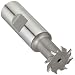 Niagara Cutter TS109 T-Slot Shank Type Cutter, High Speed Steel, Uncoated (Bright), Weldon Shank, 10 Helix Angle, 1" Cutter Diameter, 8 Tooth, 3/32" Width