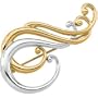 14K Two Tone Gold Brooch