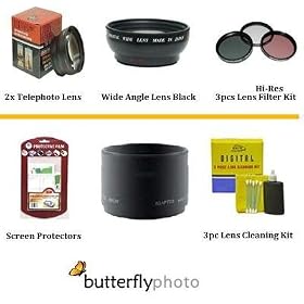 Nikon Coolpix 8700 5700 Exclusive HD Lens & Filter Set Includes HD Wide Angle Lens + 2X Telephoto Lens + 3 Piece Filter Kit + Tube Adapter + Extras + 1 Free Pack of LCD Screen Protectors + Free Shipping
