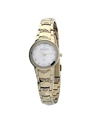 Skagen Womens 812XSGXG Gold plated With Swarovski Elements Watch