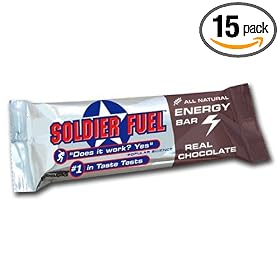 Soldier Fuel Energy Bars, Real Chocolate, 2.29-Ounce Bars (Pack of 15).