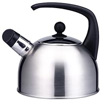ELO 53918 Apollo Black Stainless Steel Tea Kettle with Whistle, 2.2-Quart