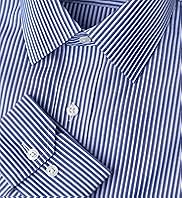 2" Shorter Cotton Rich Non-Iron Striped Shirt