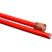 Brady 50947 8' Length, 3/16" Diameter, Red Color Sheathed Metal Cable